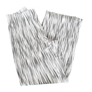 Chicos Travelers Gray Printed Stretch Pants Sz M